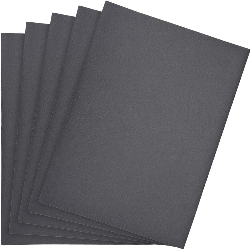 sourcing map 360 Grits Sanding Sheets 9-inch x 11-inch Wet Dry Silicon Carbide Sandpaper for Wood Furniture Metal Polishing 5pcs