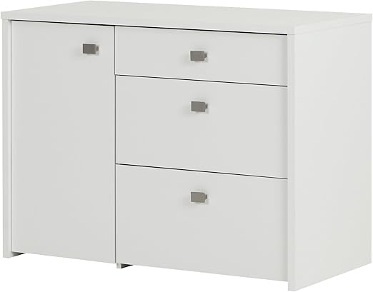 Amazon Com South Shore 1 Door Office Storage Unit With File Drawer Pure White Furniture Decor