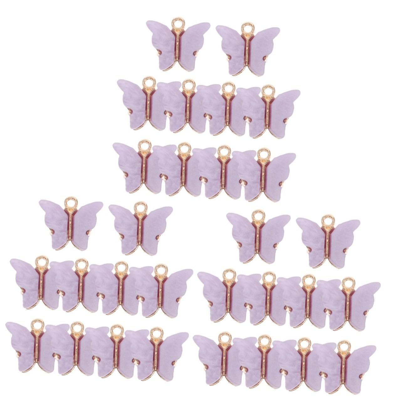 NUOBESTY 30 Pcs Butterfly Pendant Charms for Diy Jewelry Making Versatile Charms for Necklaces Bracelets Earrings and Keychains