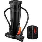 Portable Foot Bike Pump - Lightweight 1.5lb Bicycle Air Pump, High Pressure Floor Pump with Presta &amp; Schrader Valves, Compact Foot Inflator for Road, Mountain Bikes, E-Bikes &amp; Sports Balls