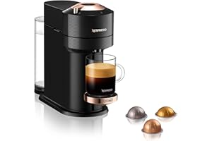 Nespresso Vertuo Next Coffee and Espresso Machine by De'Longhi, Black with Rose Gold