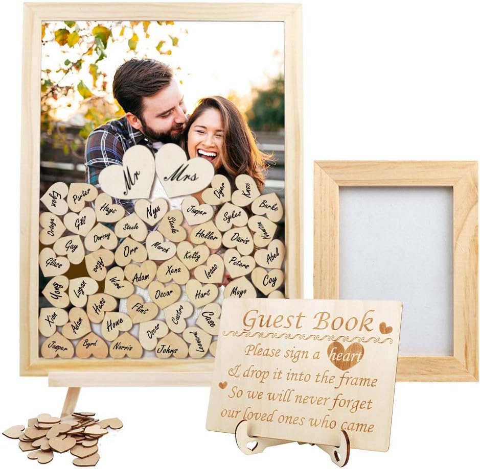 Picture Frame Guest Book Wedding Made In Usa 11x14 Custom Shadow Box Frame And Heart Guest