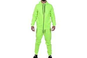 Riflessi Men's Athletic Sports Casual 2 Piece Solid Color Tracksuit Hoodie Jogger Pants Sweatsuit Set