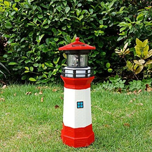 Special offer new Solar Lighthouse with Rotating Lamp LED Lamp Garden Patio Lawn Outdoor Decor gifts
