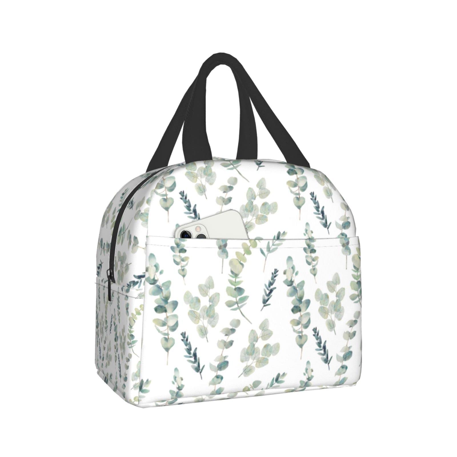 Photo 1 of Giwawa Sage Insulated Lunch Bag for Women Green Leaf Reusable Lunch Box Freezable Cooler Thermal Waterproof Tote Bag for Women Work Camping Travel Fishing Picnic