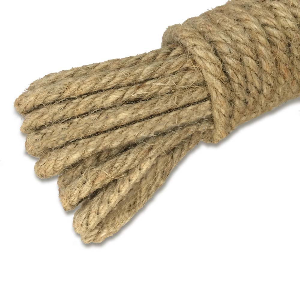 KINGLAKE 100 Natural Strong Jute Rope 32x2 Feet 4mm Hemp Rope Cord For