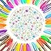 48 Unique Colors Gel Pen Set - Glitter,Neon,Metallic,Pastel Colors - Refill Art Markers for Adult Coloring,Writing-Drawing Pen for Kids, Gifts