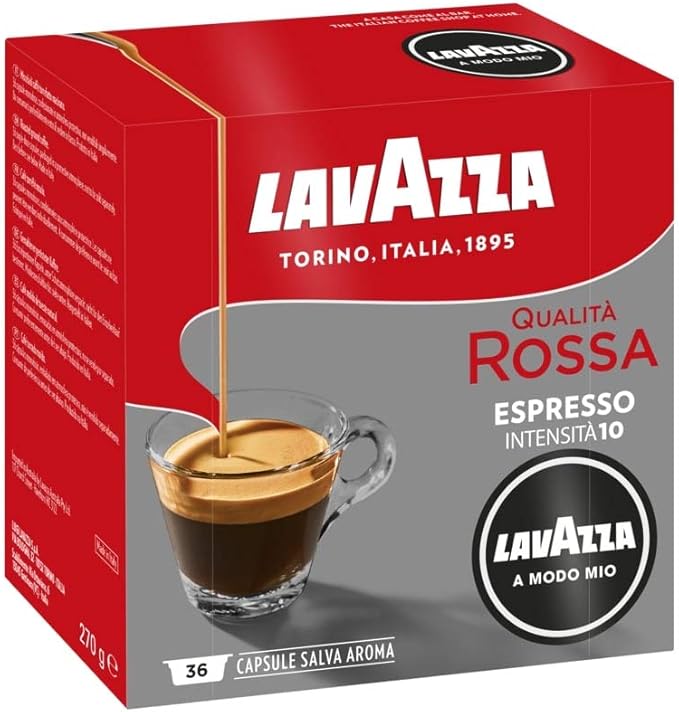 Lavazza A Modo Mio Qualità Rossa, Coffee Pods Espresso, 36 Capsules Amazon.co.uk Grocery