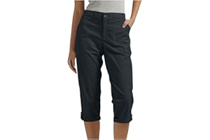 Women's Cargo Capri Pants Casual Dressy Outdoor Camping Capris Stretch Straight Leg Capris Rolled Hem Cropped Trouser