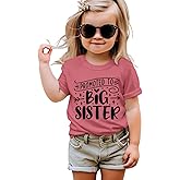 AG AGUU Promoted to Big Sister Shirts for Toddler Baby Girls Announcement T-Shirt Summer Short Sleeve Tees Big Sis Tops