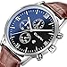 Classic Men's Wrist Quartz Watch, Roman Numeral Casual Fashion Watch with Comfortable PU Leather by CUENA