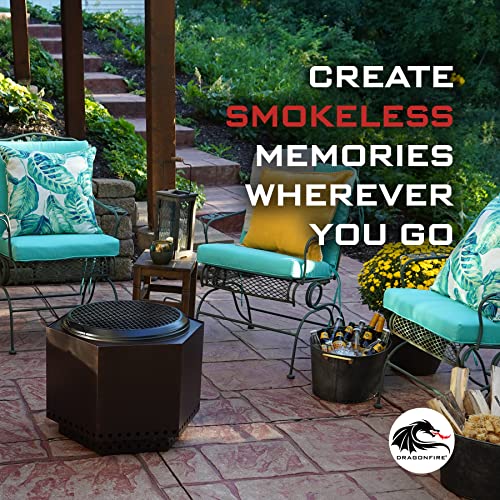 Dragonfire 19inch Round Metal Grill Grate with Handle for Fire Pits