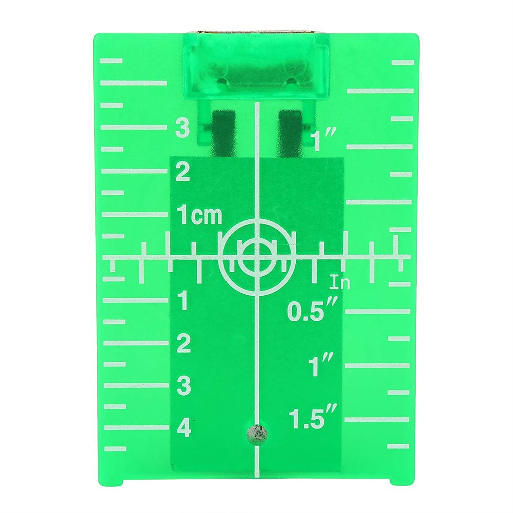 Magnetic Floor Target Plate, Akozon Laser Target Plate, Magnetic Target Plate with Leg for Laser Level Meter Cross Line Double Scale Enhancing The Visibility of Green Laser Lines or Points (Green)