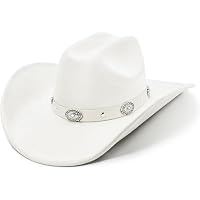 Classic-Western-Cowboy-Hat Upturn-Brim Felt-Cowgirl-Hat  display picture 1