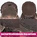 Fyonas Long Loose Wave Synthetic Lace Front Wigs Glueless Heat Resistant Wig for Women Natural Looking Right Side Parting Replacement Wig #1b Color