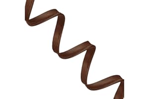 HARFINGTON Piping Bias Tape 1/2 Inch 5.5 Yards Piping Trim with Cotton Core Lip Cord Trim for Sewing Binding Hemming Cushions DIY Decor Crafts, Brown