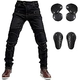 LOMENG Mesh Motorcycle Riding Pants Armored Breathable Motorbike Motocross Jeans with CE2 Armor Versatile Riding Trousers