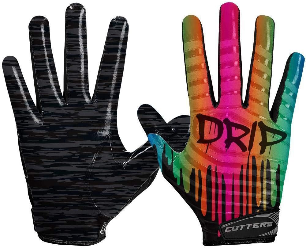 Cutters Rev Pro 3.0 footall Receiver Gloves, DRIP, Youth Large Amazon