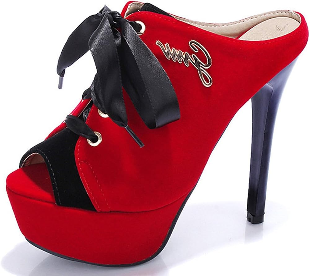 heeled platform mules