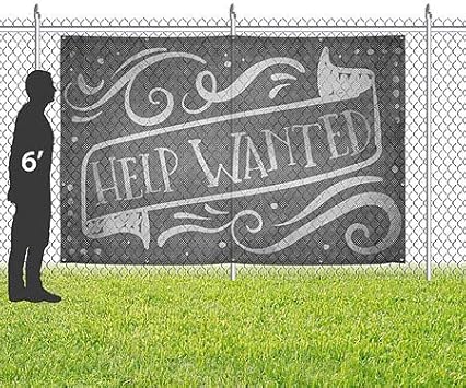 Amazon Com Cgsignlab Help Wanted Chalk Banner Wind Resistant