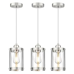 Osimir Brushed Nickel Pendant Lights Kitchen Island