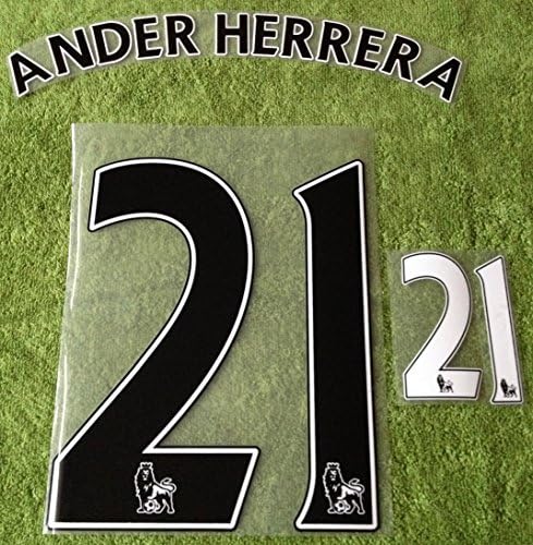 ANDER HERRERA #21 Manchester United FC Away 2015-2016 Soccer Jersey Shirt Print Transfer Name/Number Set Adults