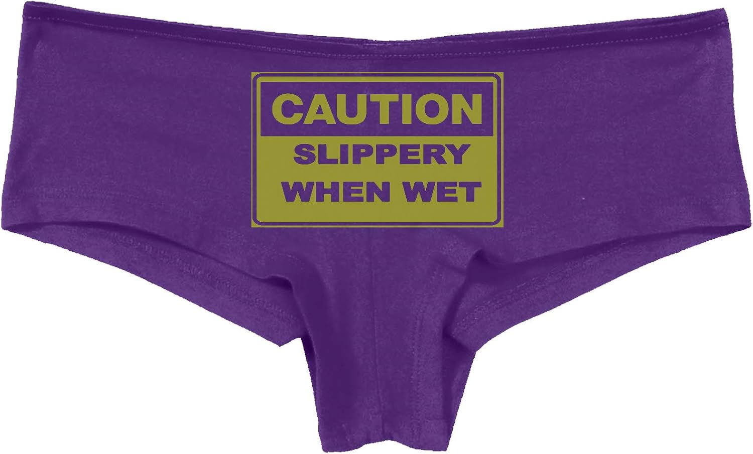 Knaughty Knickers Caution Slippery When Wet Funny Flirty Sexy Pink