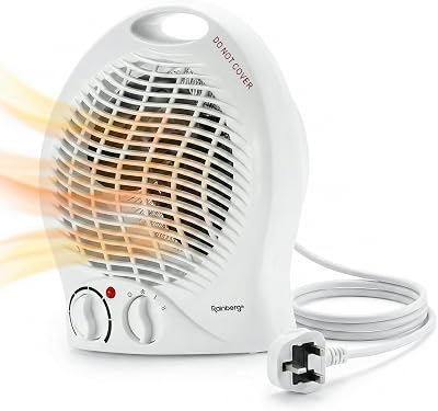 Rainberg 2KW Fan Heater with Thermostat and 2 Heat Settings