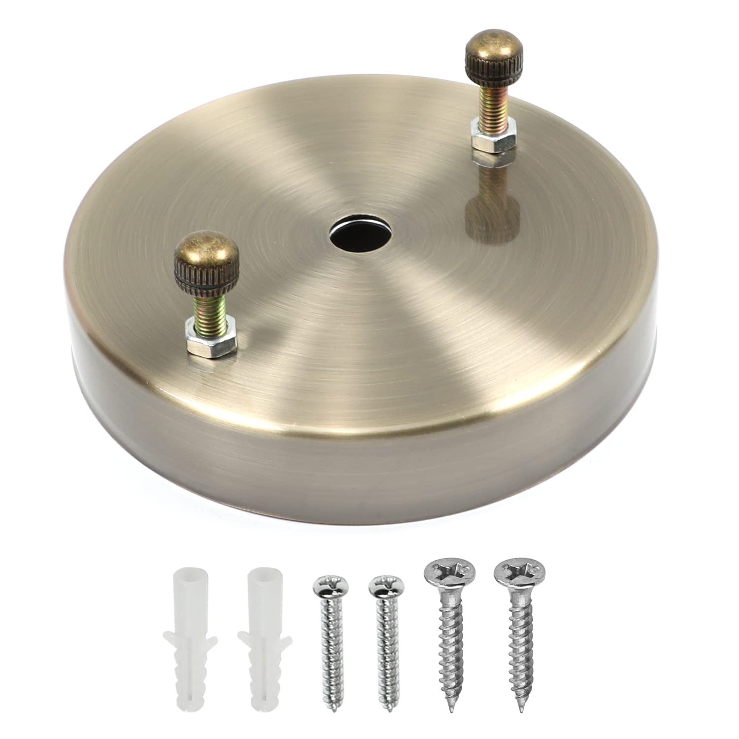 Othmro Pendant Light Fitting, Ceiling Rose Light Holder 3.94"/10cm Dia, Ceiling Pendant Plate Holder for Hanging Lamps and Lanterns - Antique Bronze 1pc