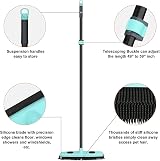 KeFanta Rubber Floor Brush Pet Hair Broom with Squeegee 150 cm Telescopic view 6
