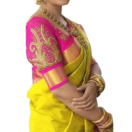Women's Hot New Releases Cotton Silk Saree With Blouse Piece (Yellow)
