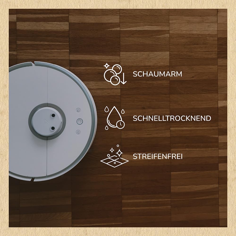 GRASHÜPFER® Öko Bodenreiniger für Wischroboter [TROPISCH] - Wischroboter Reinigungsmittel kompatibel mit Roborock, Dreame, Ecovacs & Co. geeignet für Laminat, Parkett, Vinyl & Fliesen - 1000ml 7