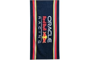F1 Official Oracle Red Bull Racing Towel | Super Soft Feel Tricolor Formula One Team Design | Perfect for Home Bath Beach & S