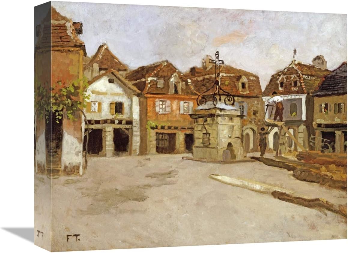 Global Gallery A Town SquareCanvas Art16"x13.008