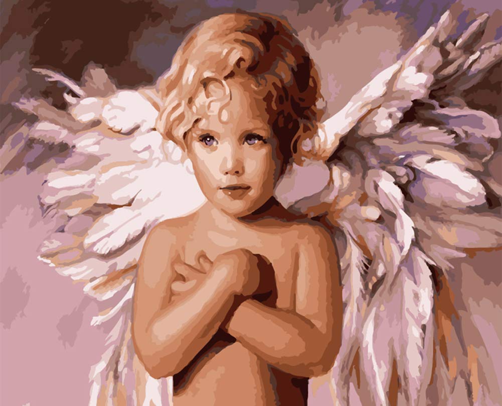 ABEUTY DIY Paint by Numbers for Adults Children, Roses in Glass Dome, Beauty and The Beast, Enchanted Rose 16x20 inches Number Painting Art Therapy (No Frame, Boy)