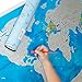 Scratch Off World Map - Premium Plastic - Will Not Tear - 32 in x 22.75 in - US States Outlined - Gift For Traveler - Scratcher Included