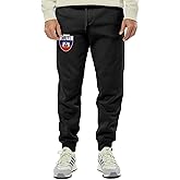 Haiti Crest - Soccer Haitian National Cup Unisex Drawstring Fleece Jogger Pants (Medium, Black)