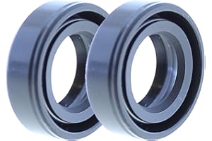TERACHE Rotary Shaft TC Oil Seal 14x24x7 NBR Double Lip with Garter Spring [Set of 2]
