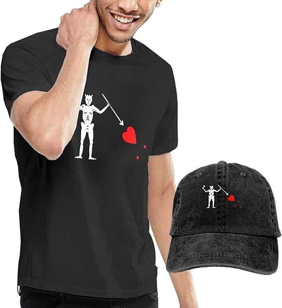 Amazon Co Jp 黒ひげ海賊旗キャピタルキャプテン 成人ファッションのtシャツと野球のカウボーイ帽 服 ファッション小物