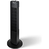 Senville 27" Standing Fan for Bedroom and Home with 60° Oscillation, 3 Speed, Compact Space-Saving Design, SENFZ10-19M