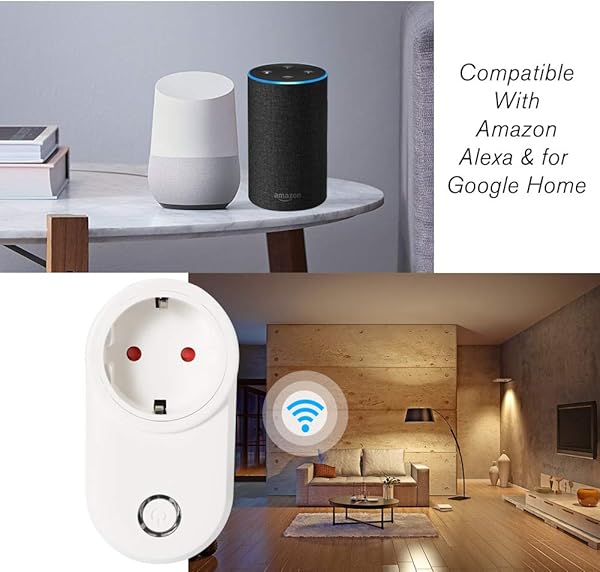 eWeLink Enchufe Inteligente WiFi EU Tipo E Soporte Control Remoto Funcin de Temporizacin Control de Voz Compatible con Amazon Alexa y para Google Home IFTTT