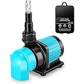 JEREPET 320GPH Mini Aquarium DC24V Water Pump with Controller | 12W adjustable nano submersible return pump for small fish tank,for 20g to 50g nano desktop aquariums
