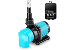JEREPOND 400GPH Aquarium Return pump with LCD display controller, 15W DC 24V aquarium pump for saltwater freshwater aquarium,fish tank,sump,20 speeds ECO Quiet Submersible and inline pump