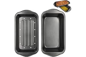 Evelots Meatloaf Pan-Drains Fat-Non Stick-Cooking/Baking-More Flavor-2 Piece Set