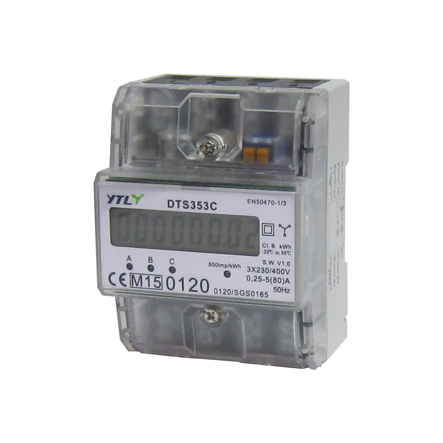 OCS.tec MID-WATTMETER THREEPHASE ENERGY METER 230/400V S0-INTERFACE DIN-RAIL ZS5