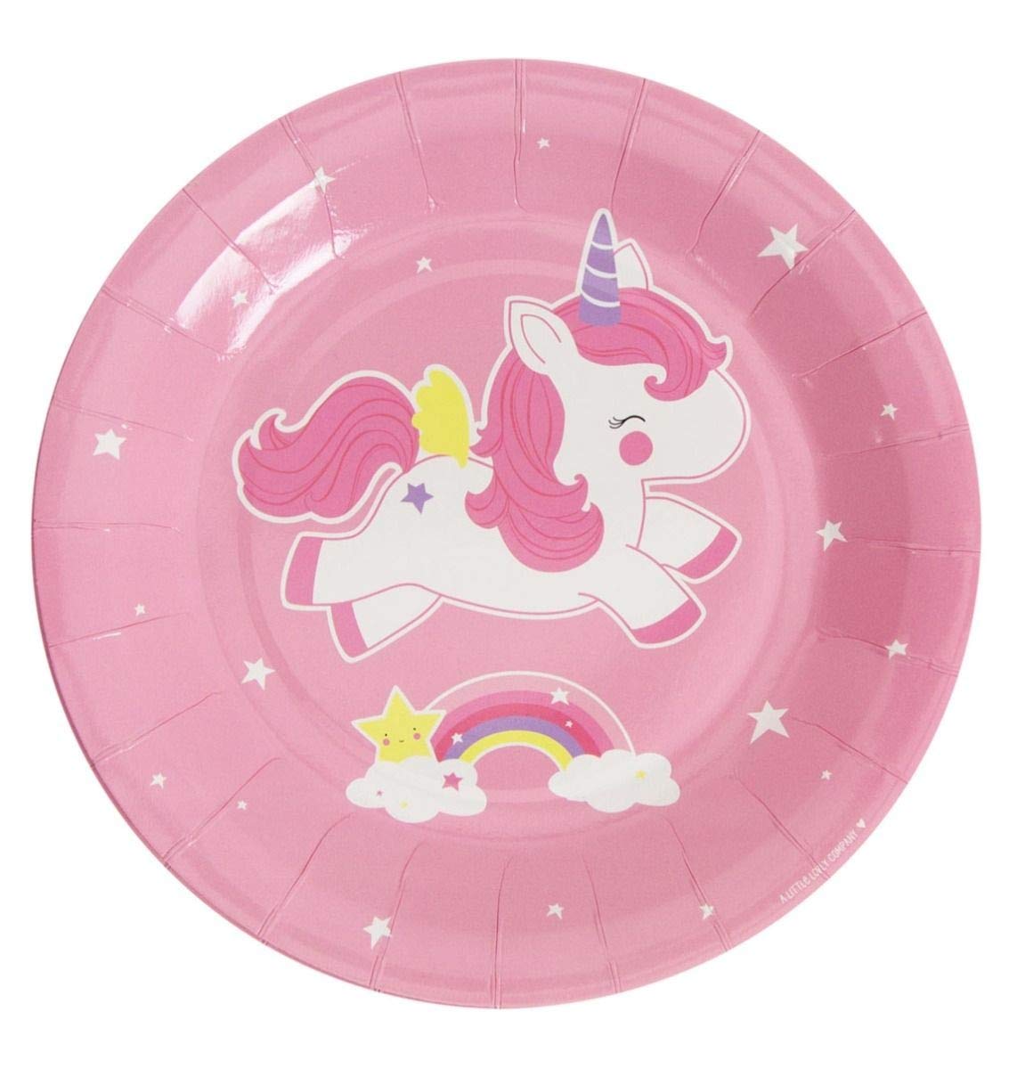 A Little Lovely Company ptplun05 – 12 Plates, Design Unicorn