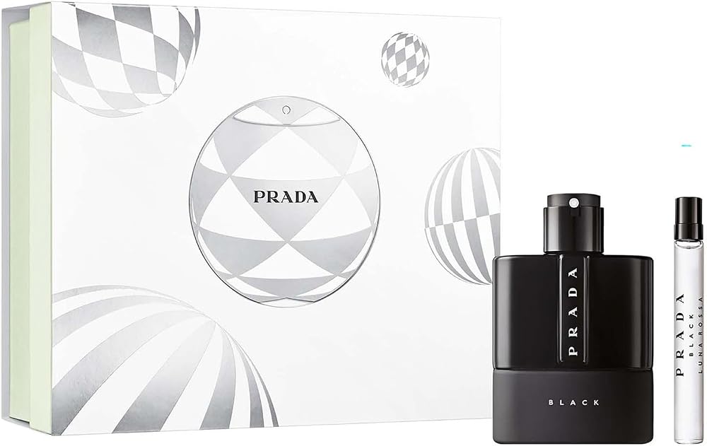 Prada Luna Rossa Black Eau de Parfum 100ml Gift Set with 10ml Travel Spray 2023