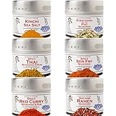 Asian Seasonings Gourmet Gift Set - Tastes of Asia - Artisanal Spice Blends Six Pack - Non GMO, All Natural, Small Batch - Ma