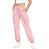 NUMYEAN Girls Cargo Pants Waterproof Joggers Hiking Pants for Girls Teen Clothes Size 7-14 Years