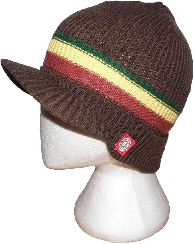 Element 074 Men's Peaked Beanie Hat Brown One Size Amazon.co.uk Clothing